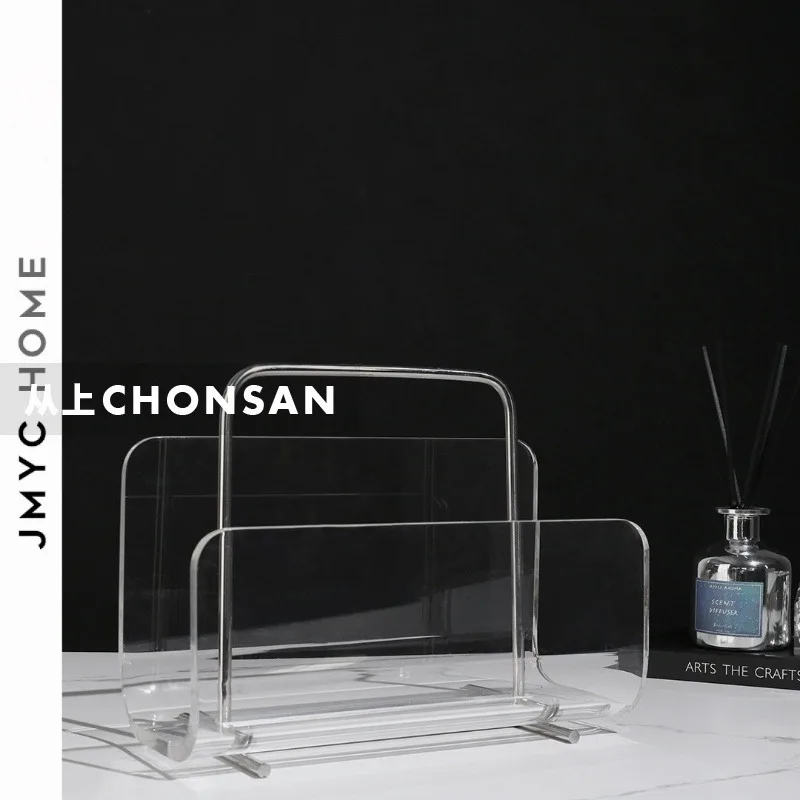 Modern Minimalist Sample Room Study Decor Office Living Room Handle Magazine Rack Desktop Organizer Decoration-FYMR