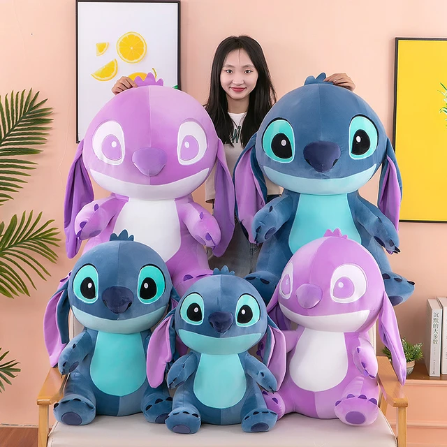 Lindo Púrpura Puntada Con Capucha U Almohada De Dibujos Animados Anime  Stitch Alien Cuello Opaco Viaje Regalos Niño Niña