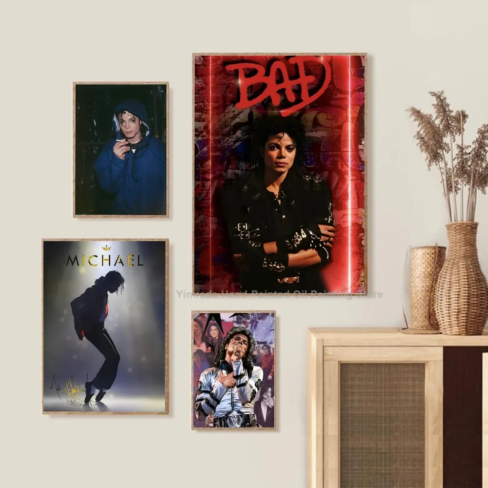 1PC 80s Pop Singer Michael Jackson Poster Poster Paper Print Home Living Room Bedroom Entrance Bar Cafe Art Painting Decoration
