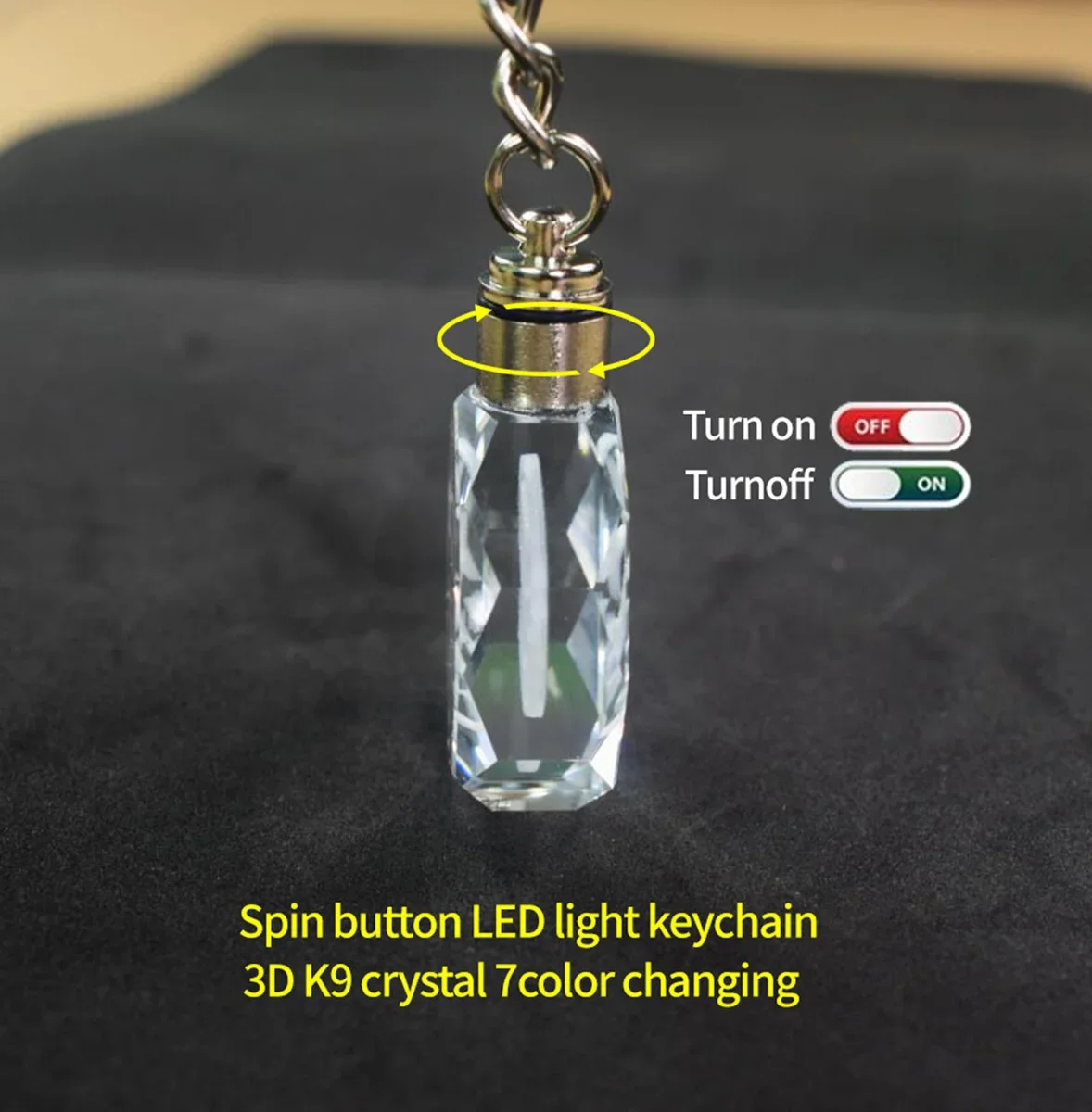 Motorcycle Keychain LED 7Colors K9 Crystal Customized Key Chain for YAMAHA KAWASAKI SUZUKI TOYOTA HONDA KTM BMW