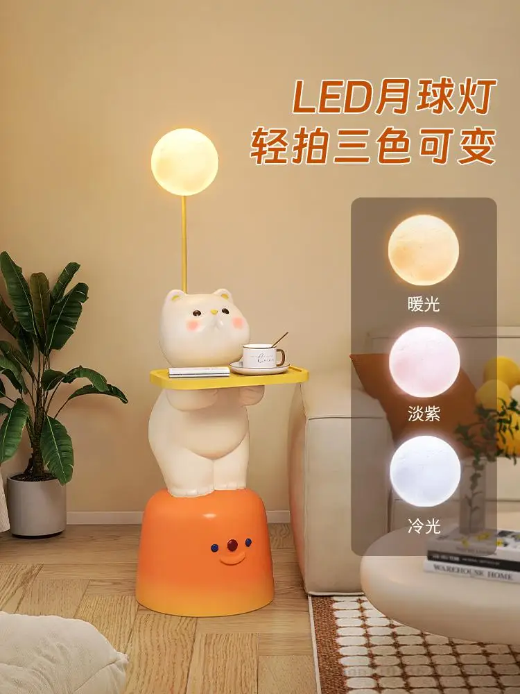 Cartoon Creative Small Coffee Table Side Table Living Room Sofa Side Cabinet Children's Bedside Storage Rack Balcony