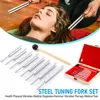 8Pcs 256-512HZ Steel Tuning Fork Set Health Physics Vibration Medical Diagnostic + Mallet Vibration Healing Therapy Medical Tool 2