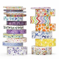 Washi Tape Set, 3/21 Rolls, Assorted Sizes, Floral 3m/Roll Washi Tape for Scrapbook, Arts, Crafts, Journals Planners Decorative 1