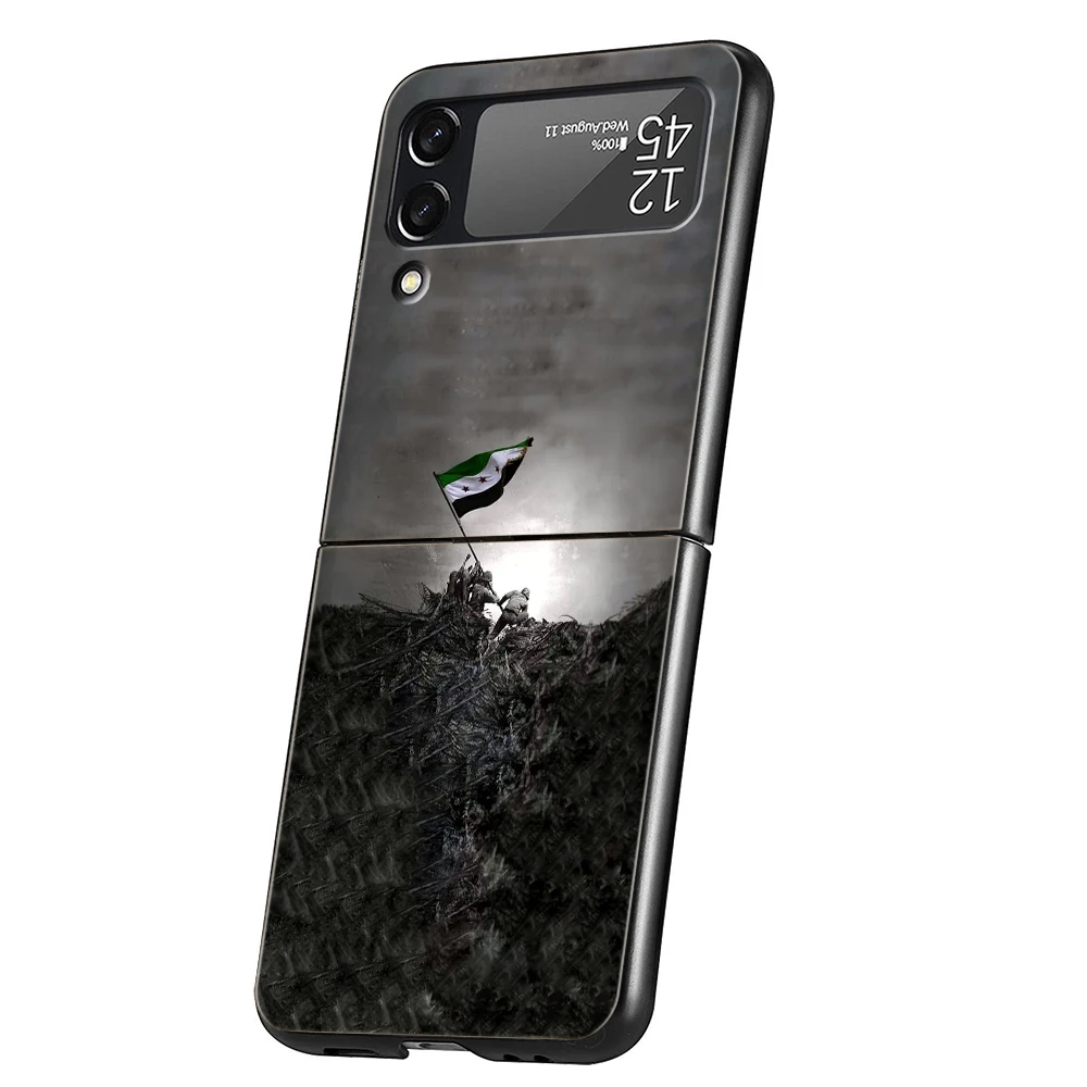 Syrian Syrien Flagge Hard PC Handy hülle für Samsung Galaxy Z Flip 5 4 3 schwarze Abdeckung für Galaxy Z Flip 6 faltbare stoß feste Hüllen – Detail 4