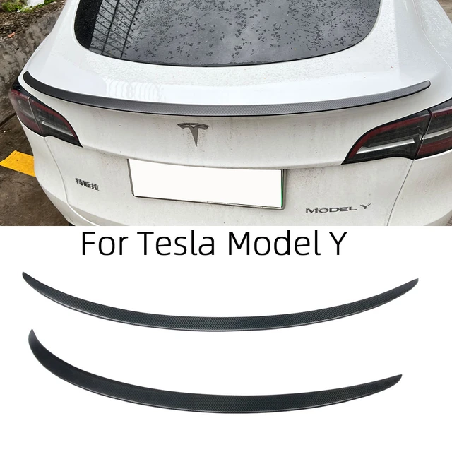 For Tesla Model Y OE Style Carbon fiber Rear Spoiler Trunk wing - AliExpress