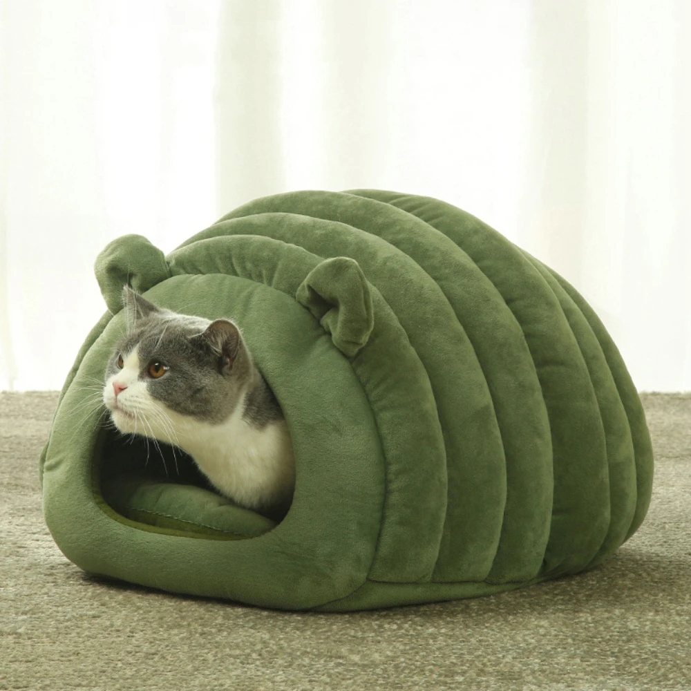 

Pet Bed Caterpillar Shaped House Plush Soft Washable Cushion Bed For Small Dogs And Cats Cave Warm Sleeping Bed Closed Pet Nest