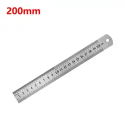 Premium Stainless Steel Straight Edge Ruler - Precision Measuring Tool for Students and Woodworkers (200mm)
