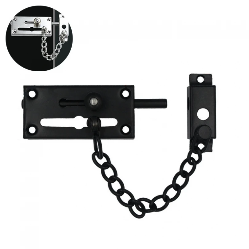 DeadboltLockChainLatchStainlessSteelAntitheftChainDeadbolt