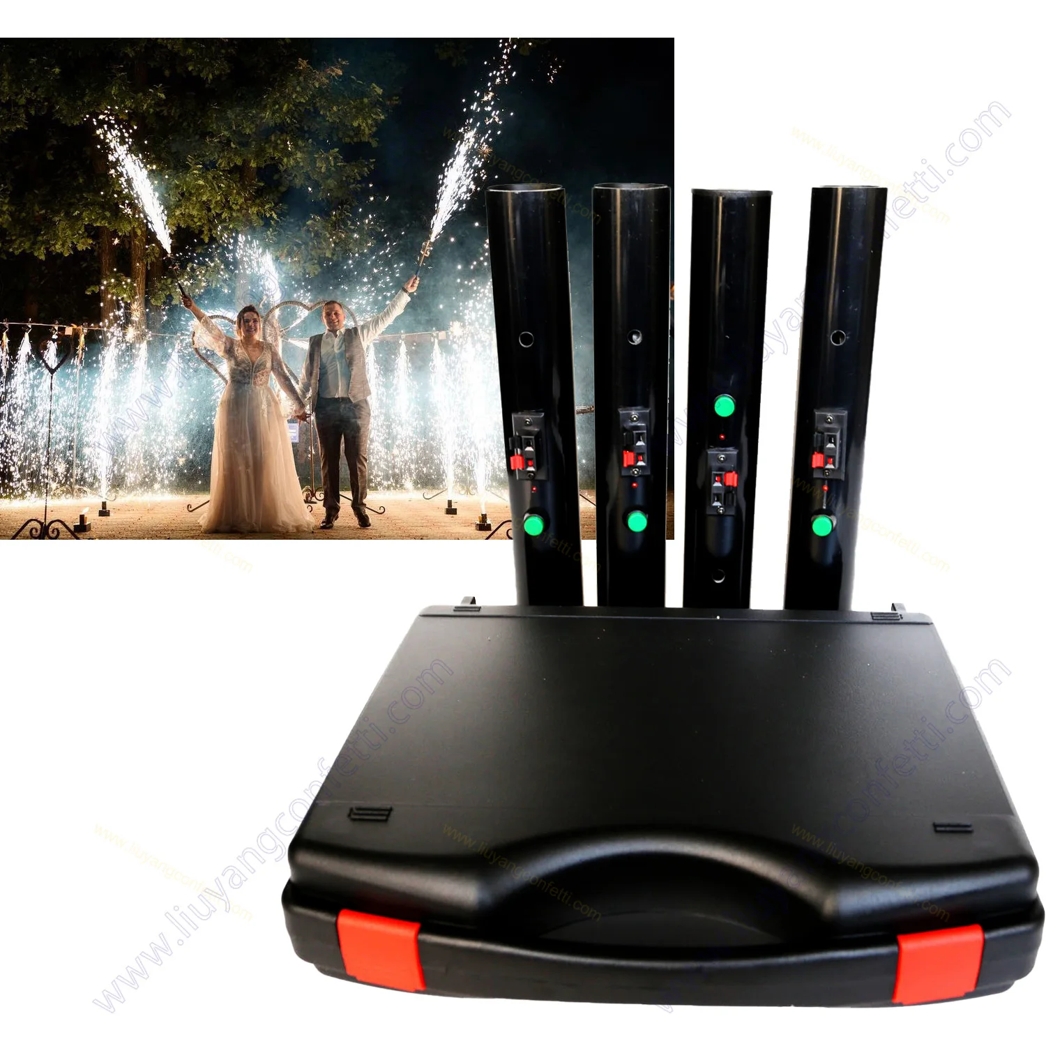 Hand Held Cold Fountain Wedding Machine Hand Hold Sparkler Shooter Marriage Bride Couple Entry Spark First Dance Dj Groom 4pcs