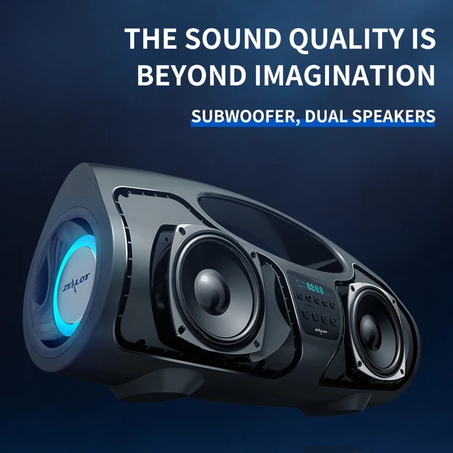 Zealot P1 40W High Power Wireless Bluetooth Speakers Audio Center Portable Sound Box Powerful Subwoofer For PC Computer 2