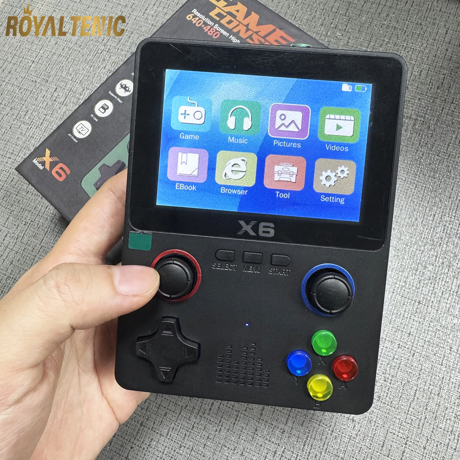 Consola Videojuegos X6 Compatible Con Reproductor Doble Pantalla IPS 3 5 Pulgadas Regalos para