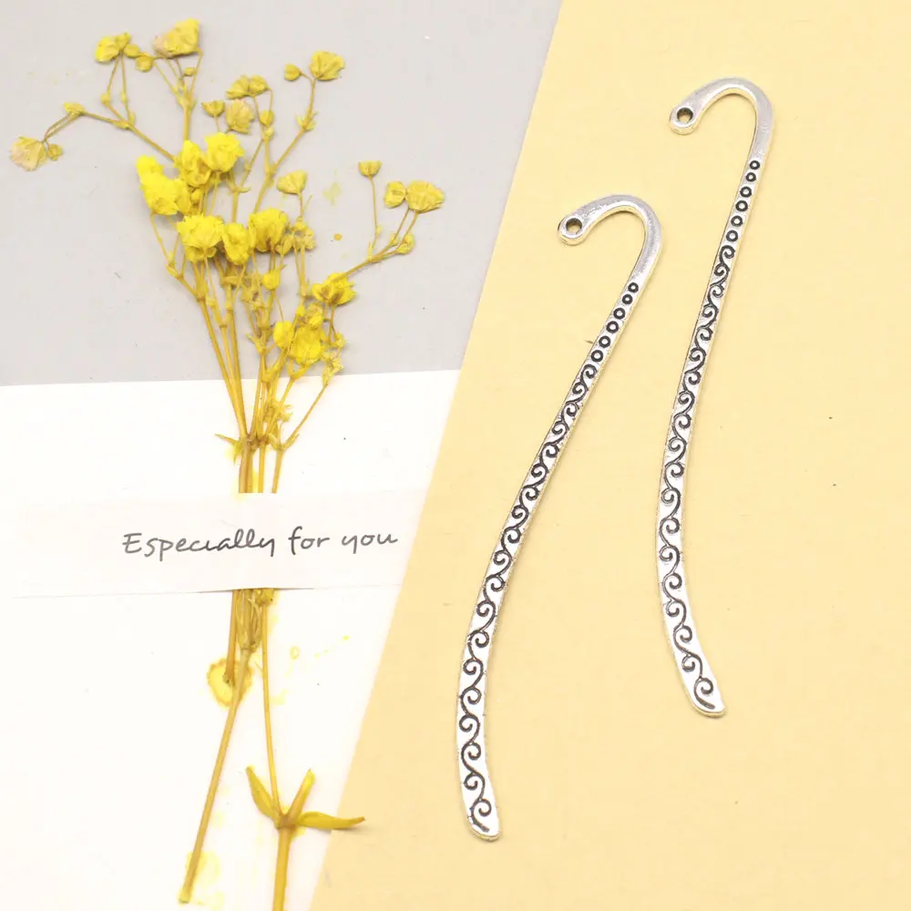 

5pcs 14x86mm Bookmarks Jewelry Components Woman Pendant Component Design Jewelri Antique Silver Color