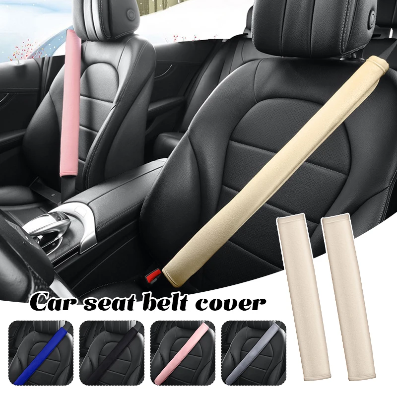 

2pcs 24-60cm Long Comfort Plush Car Belt Cover Universal Safety Belt Cover Shoulder Pad Men Women Car Interior Accessories