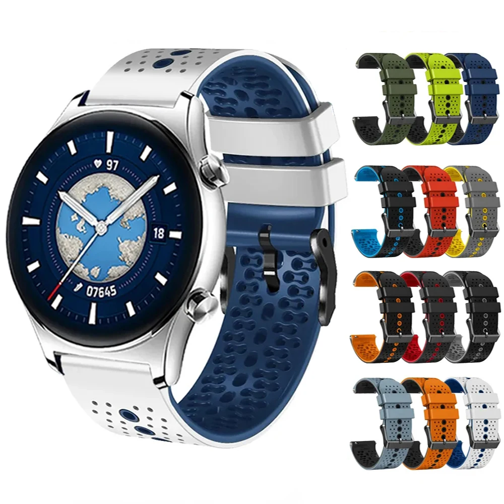 

22mm Silicone Strap For HONOR Watch GS 3/GS Pro/MagicWatch 2 46mm Smartwatch Replacement Band Bracelet Watchband Accessories