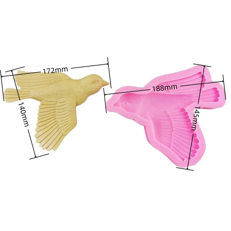 Moule En Silicone Pour Assiette Décorative - 30 Cm - Motif Fleur Et Oiseaux 3D - Fabrication Turquie