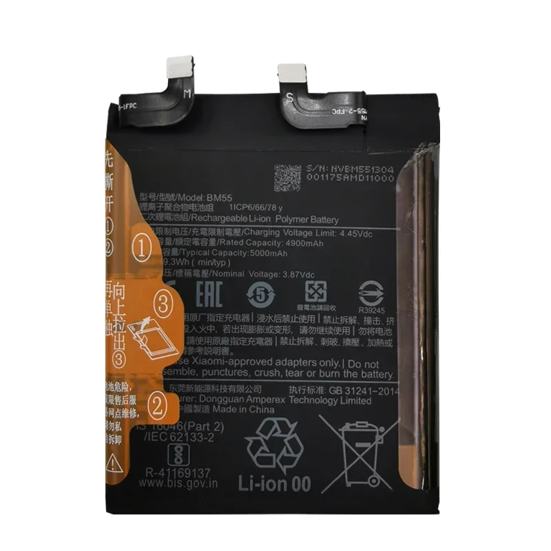 100% Original High Quality 5000mAh BM55 Battery For Xiaomi Mi 11 pro 11pro 11 Ultra BM55 Battery + Free Tools