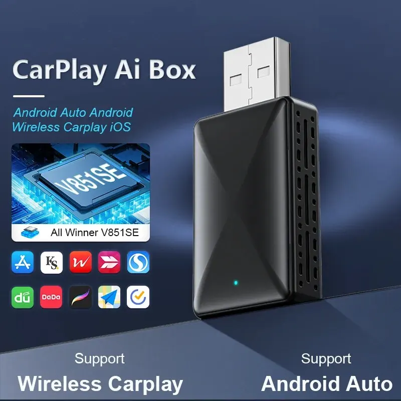 Adattatore Wireless per Auto Android più nuovo Mini Body Smart AI Box Car OEM cablato Android Auto a Dongle USB Wireless per Toyota Volvo