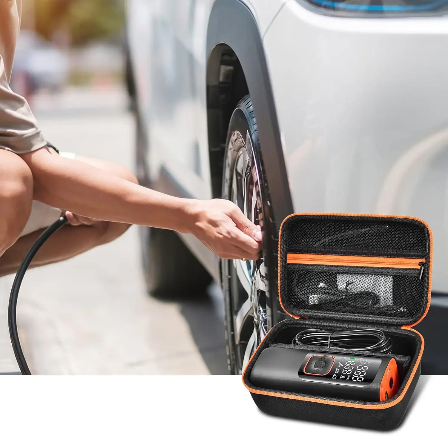 CASE ONLY Compatible Skight LOLSSA Teffim Hafuloky Frarome ILTIDE Tire Inflator Portable Air Compresso
