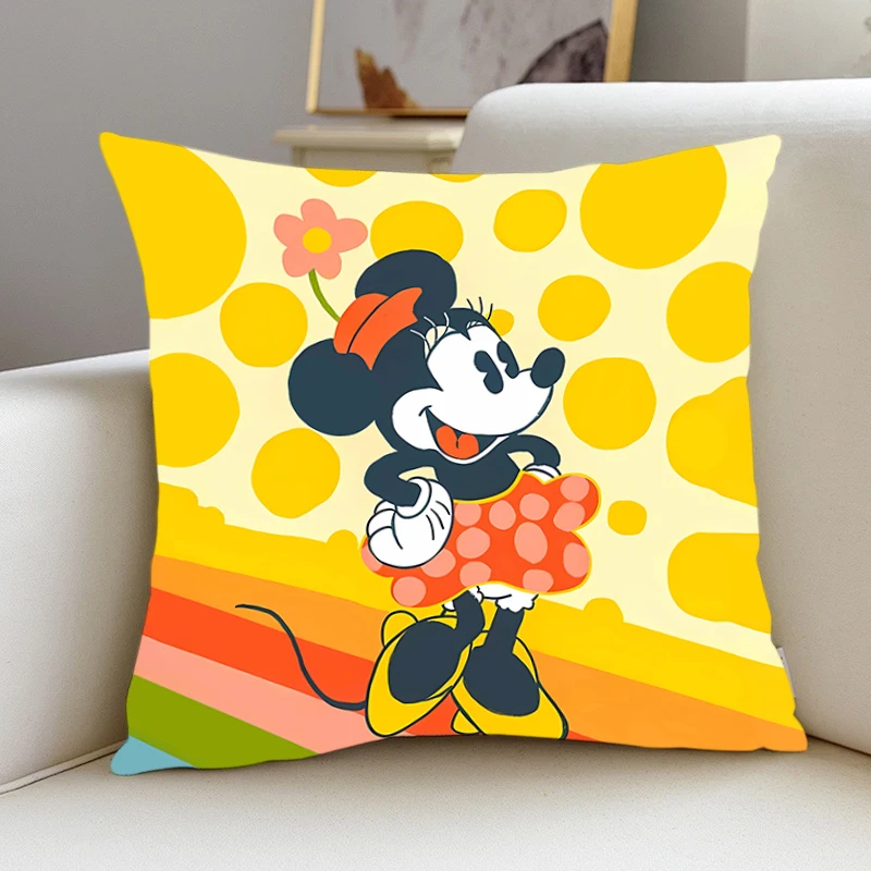 

home decor Pillow Cover Minnie iving room restaurant deck chair Dakimakura Throw Pillows Square Pillowcase Mickey Home Decor