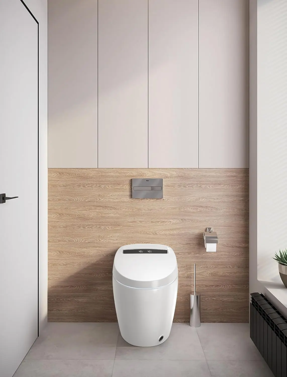 Tankless Smart Toilet With Bidet Built In One-piece Bidet Toilet Seat Auto Flush Auto Open & Close Heated Seat Warm