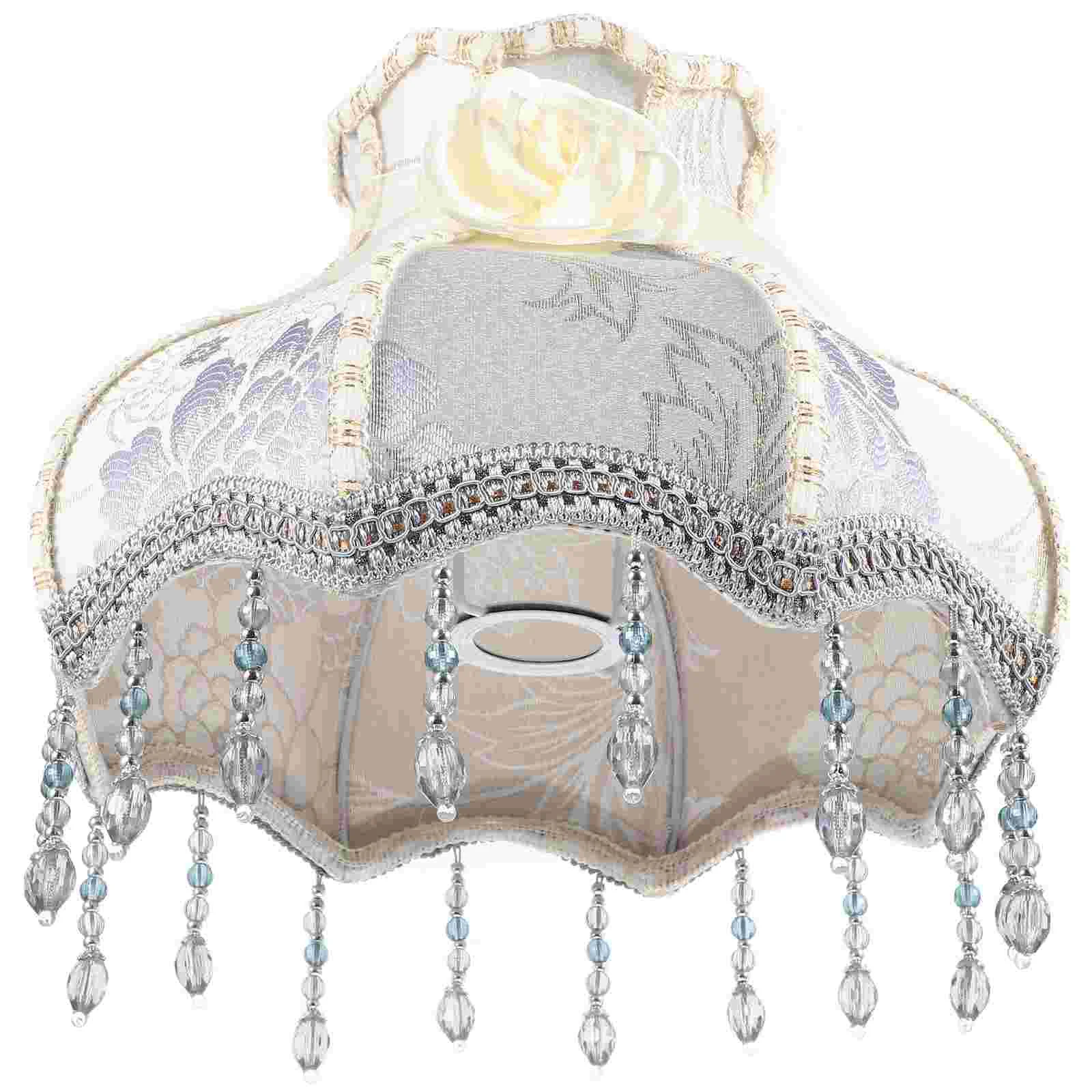 

Printed Princess Lampshade Victorian Fringe Lampshades Vintage Replacement Delicate Western with for Hotel Retro Decor