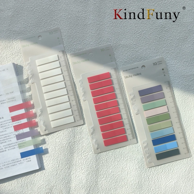 Transparent Sticky Notes Set - Self-Adhesive Annotation & Bookmark Memo Pads, 200 Sheets
