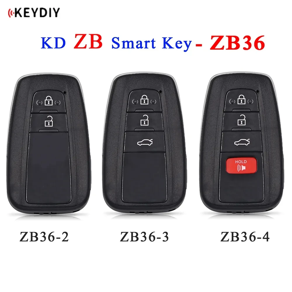 KEYDIY Universal KD ZB Smart Key Remote ZB36-2 ZB36-3 ZB36-4 for KD-X2 KD-MAX Fit More than 2000 Models for Toyota Smart Remote keydiy zb series universal smart key zb01 zb02 zb03 zb04 zb08 zb11 for kd x2 car fob remote replacement fit more than 2000 model