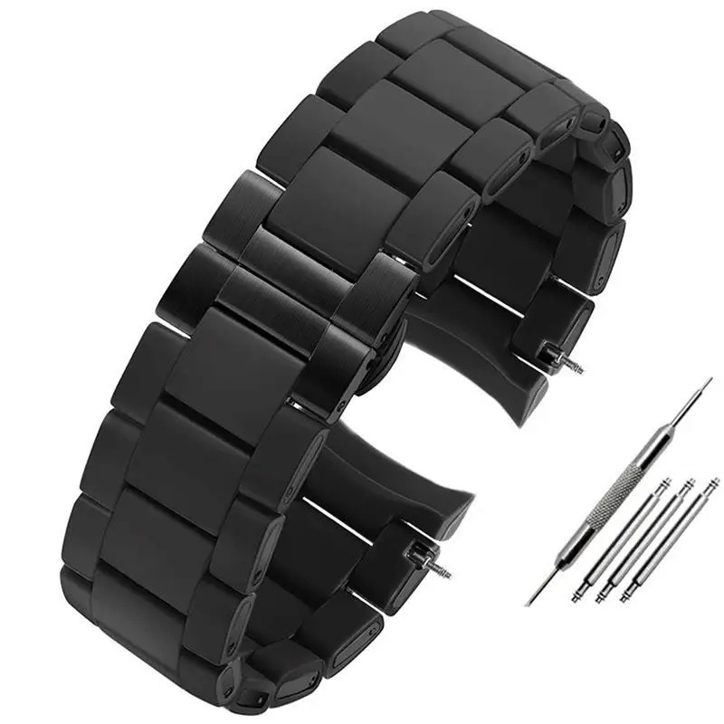 SCHIK Silicone Rubber Watchband For AR5890 AR5889 AR5858 AR5920 AR5868 AR8023 Man 23mm Woman 20mm Steel In Rubber Watch Band