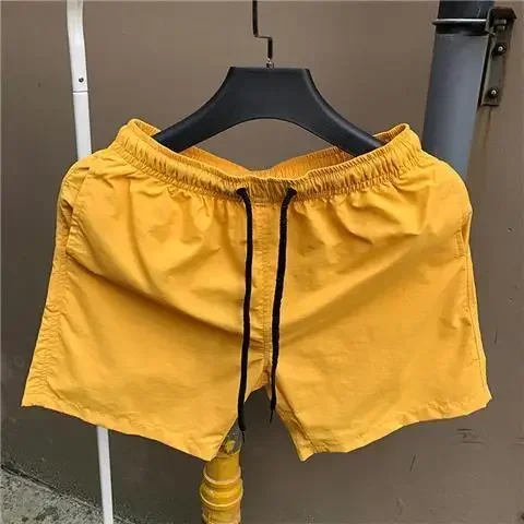 Pantalones cortos para hombre, de secado rápido, con cordón, para hombre, para sudar, de diseñador, color rojo, ropa de calle esencial personalizada con estilo casual