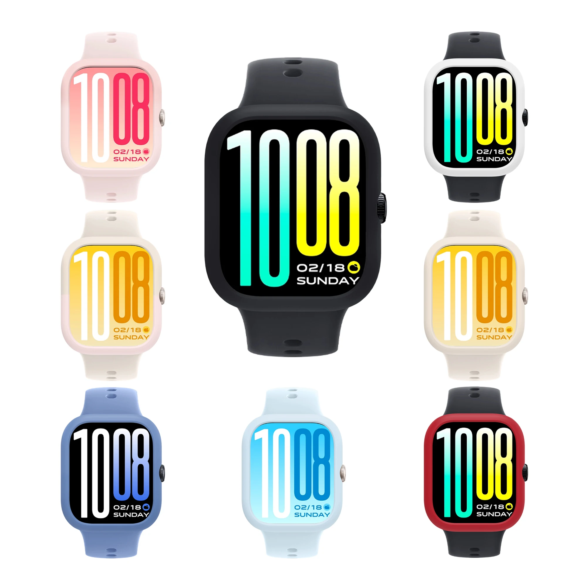 Clear TPU Shockproof Protective Watch Case for Smartwatch - Replacement Cover Shell