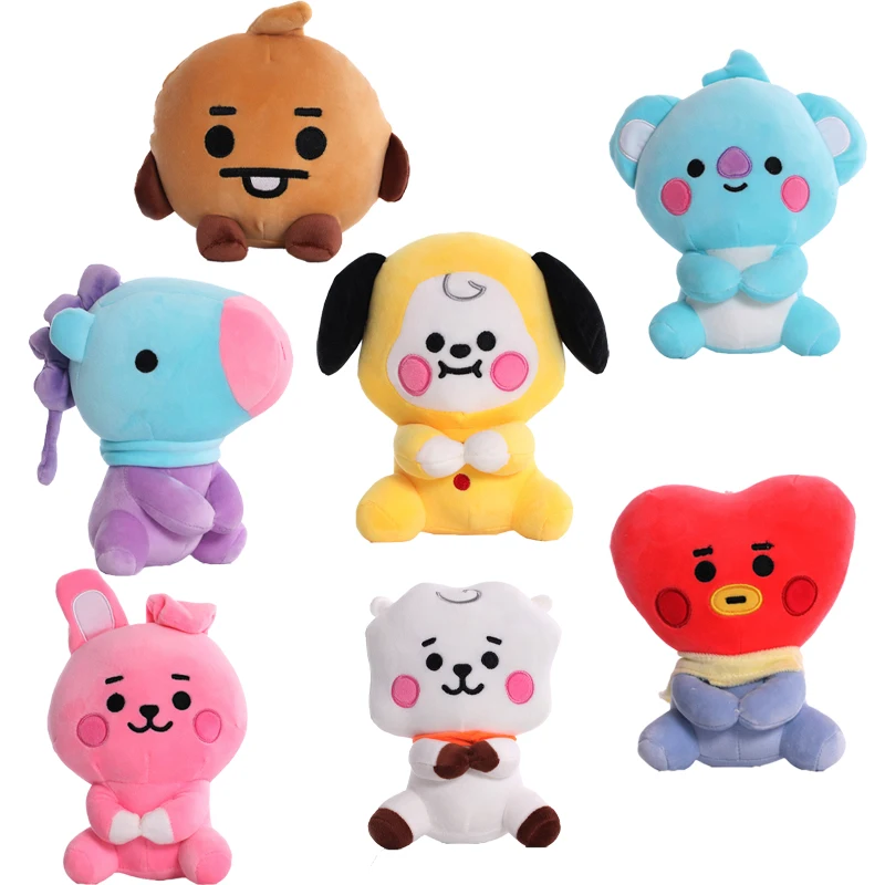 22CM Kawaii Cute Plush Doll BT21 Sheep Koala Love Biscuit Little Yellow Dog Cartoon 8 Inch Toy Childrens Gift | Игрушки и хобби