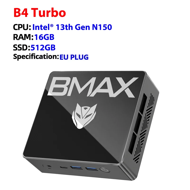 BMAX B4 Turbo Mini PC Intel® 13th Gen N150 16GB 512GB/1TB Windows