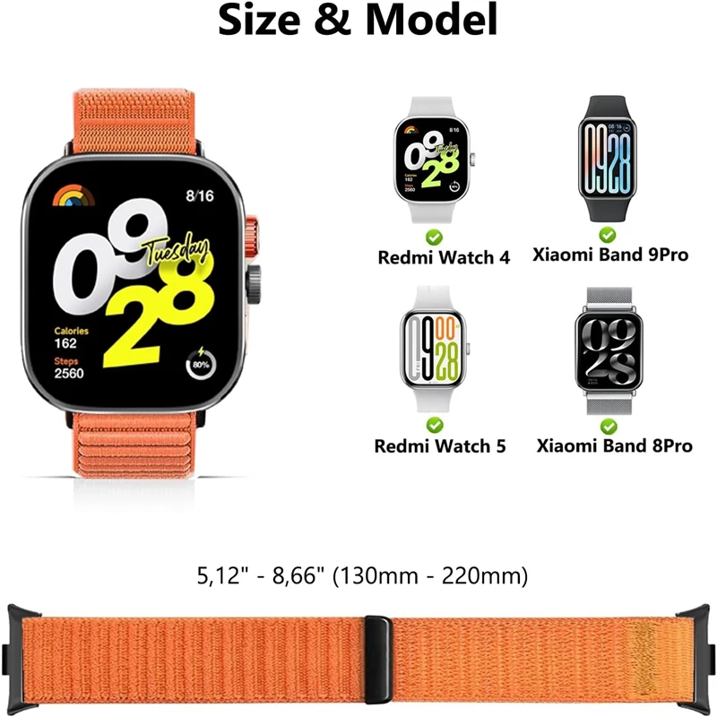 Breathable Nylon Loop Watch Strap - Simple Style