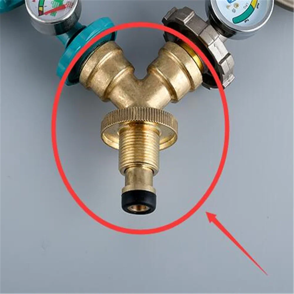 Cylinder One Outlet Two Interface Conversion Full Copper Joint Three-way Valve Low Pressure High Pressure Relief Valve