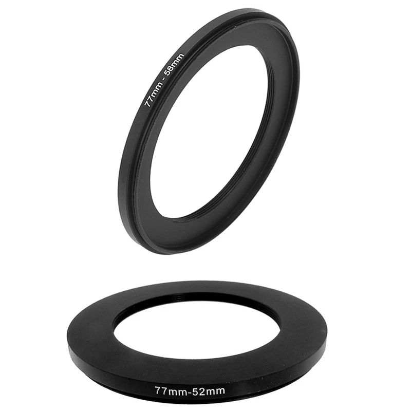 77Mm 52Mm 77Mm To 52Mm Black Step Down Ring Adapter For Camera & 77Mm