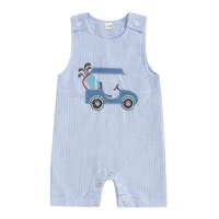 Baby Boy Tank Romper Golf Hole in One Birthday Outfit Boy Summer Striped Sleeveless Jumpsuit 1st Birthday Gift 1