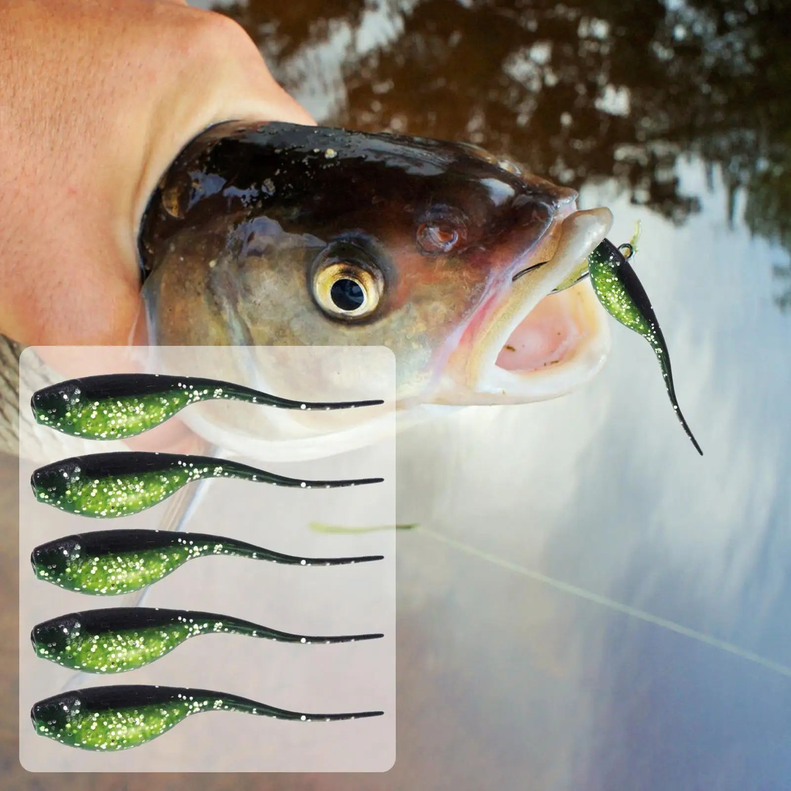 Fishing soft bait bait soft bait 0.7g/5cm	Soft Fishing Lures Swimbaits Fishing Lures Compact Baits Realistic Fish Luring Tools