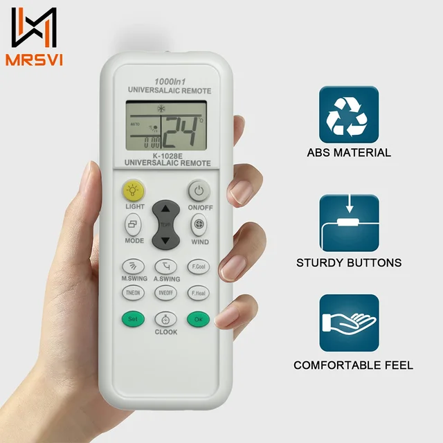Télécommande universelle pour climatiseur 1000 en 1 pour LG Gree Midea Toshiba Haier Daikin Hitachi Sharp Panasonic Samsung Sanyo 1