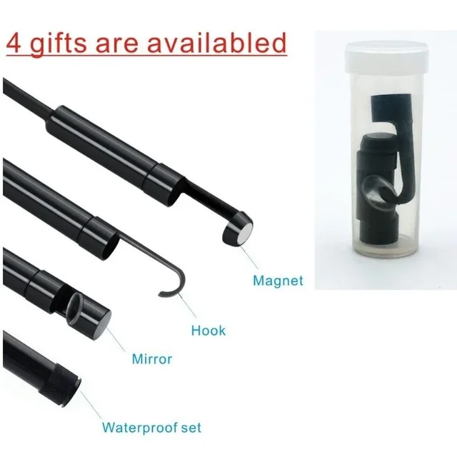 Endoscope Hook 8mm /5.5mm Magnet Side View Mirror Set Compatible for Waterproof with Screw Threads Black 2