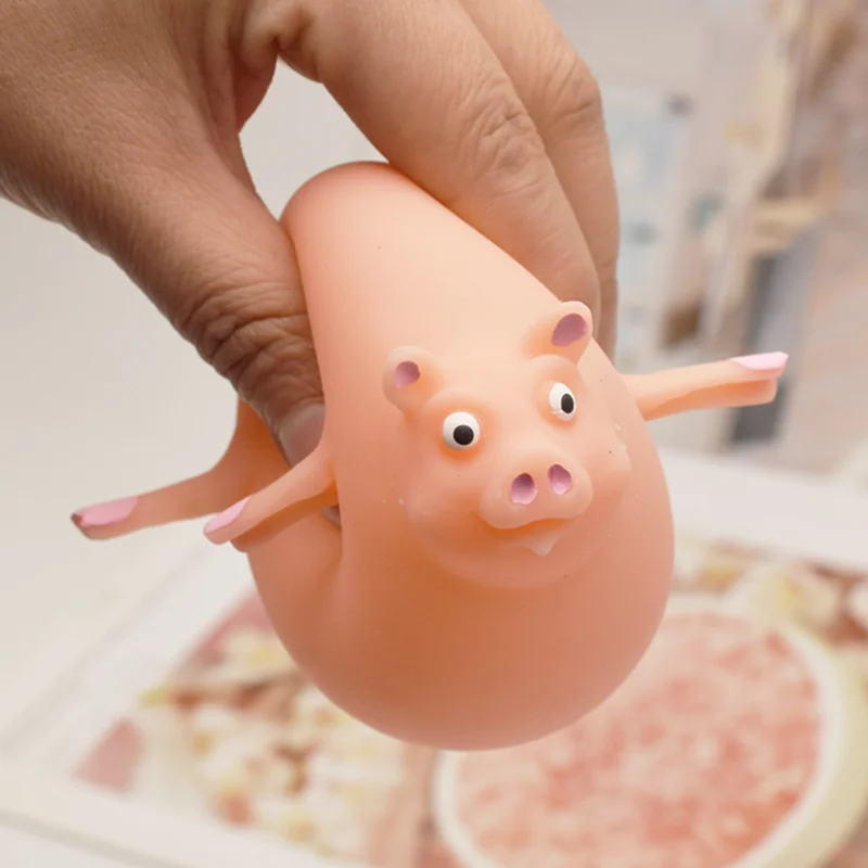 Inflatable Toy Inflatable Ball Toy Funny Novelty TPR Blowing Animal Ball Squeeze Anti-stress Practical Jokes Gag Inflatable Ball Party Favors For Children 5 Styles