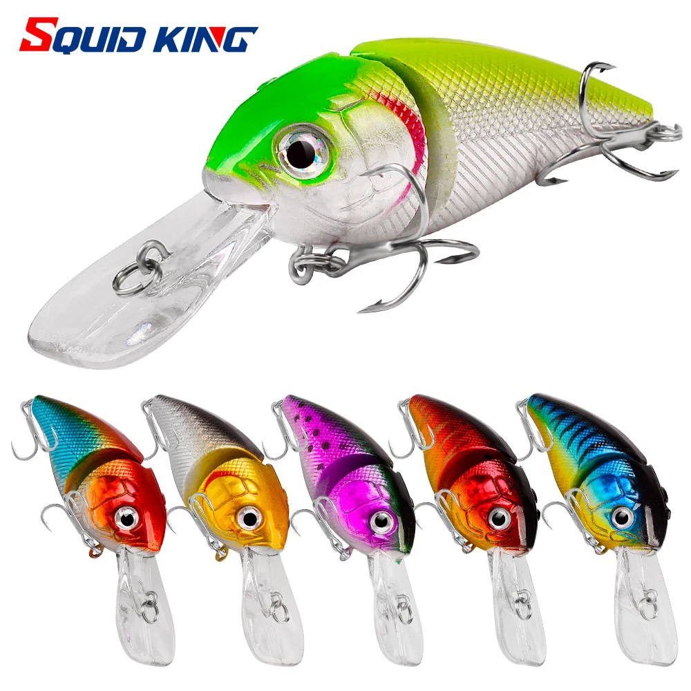 

8.5cm 14.5g Crank Bait Hard Plastic Fishing Lures, Countbass Wobbler Freshwater Crappie Fishing Baits