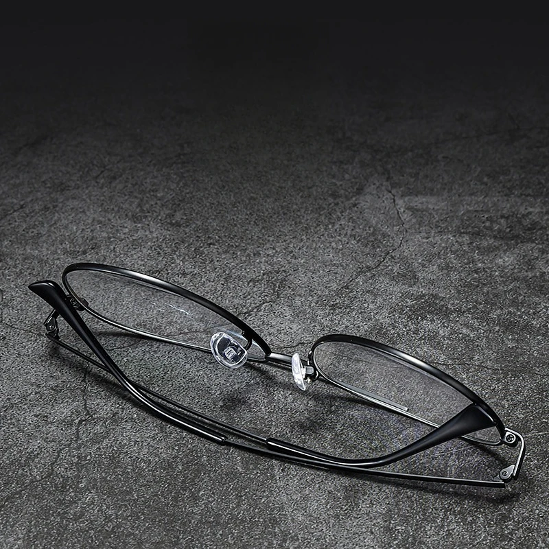 Fashion Plus Size Aviator Eyeglasses Vintage Titanium Eyewear Prescription Glasses Frame Men 2194-C