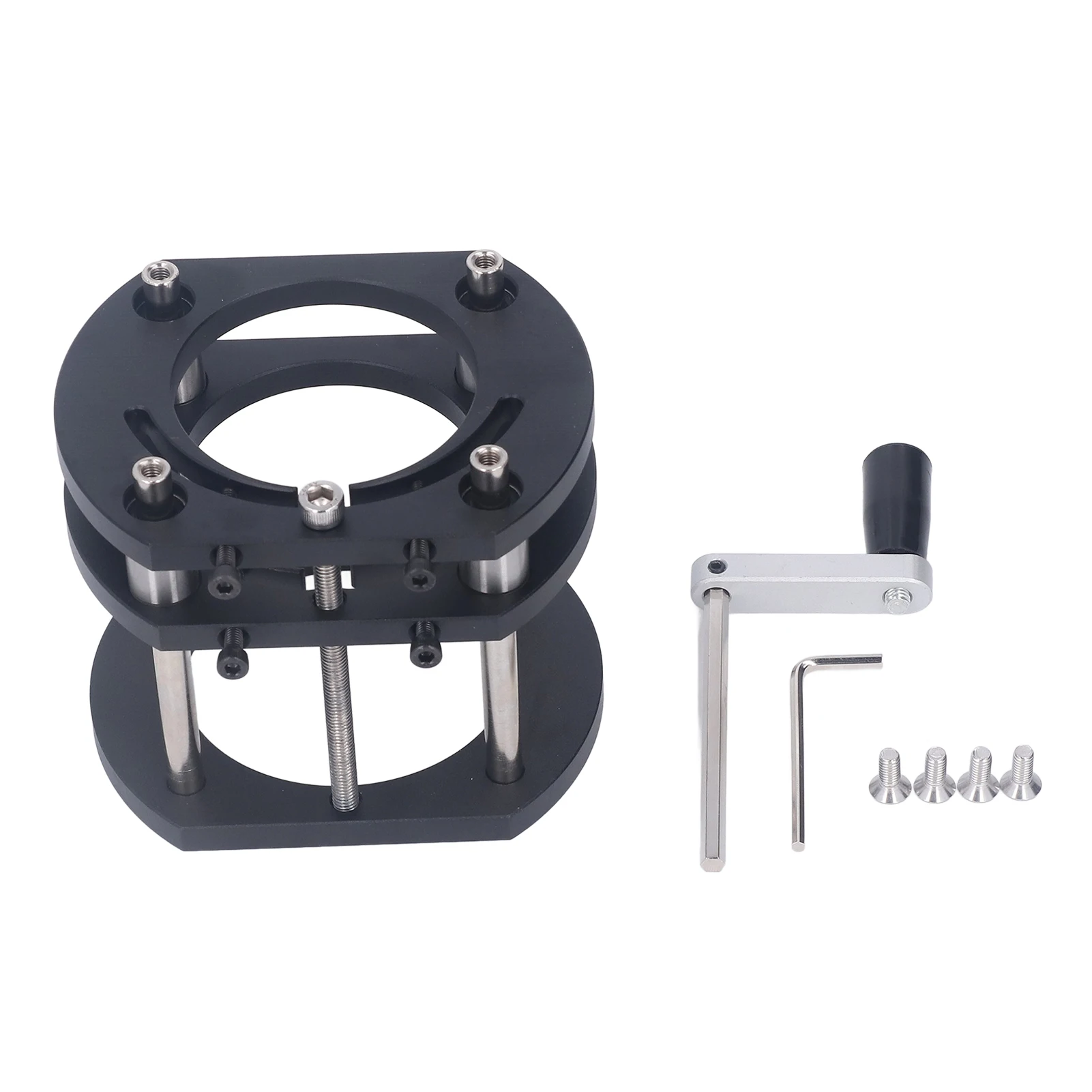 Router Lifting Stainless Steel Support Rod Rust Proof Router 4 Jaw Accurate Adjustable Height for Woodworking