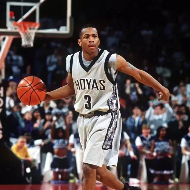 Basketball Jersey Oversize For Men Women Legend 3 Iverson Georgetown Hoyas Athletic Sports Embroidery High Street Hip Hop Sportswear