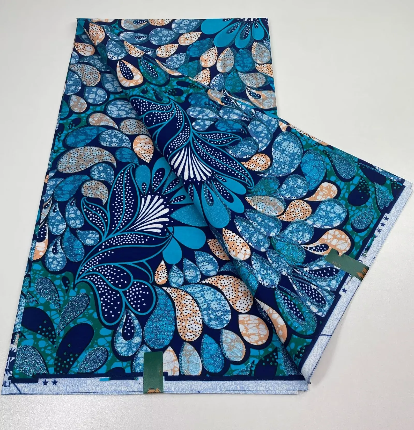 2025 100%Soft Veritable Grand Super African Wax Golden Print Fabric Real Cotton Hollandais Dutch Ankara Wax Fabric For Sewing 4