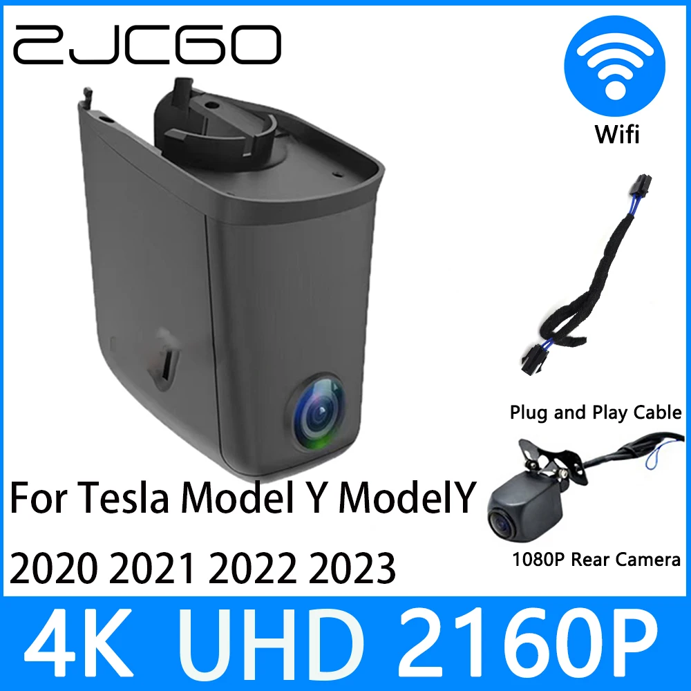 

ZJCGO Dash Cam 4K UHD 2160P Car Video Recorder DVR Night Vision Parking for Tesla Model Y ModelY 2020 2021 2022 2023