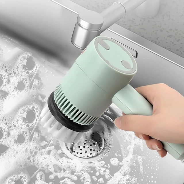 Electric Spin Scrubber Power Brush Shower Scrubber, Cordless and Handheld Bathroom  Scrubber with 4 Replaceable Cleaning Brush He - AliExpress