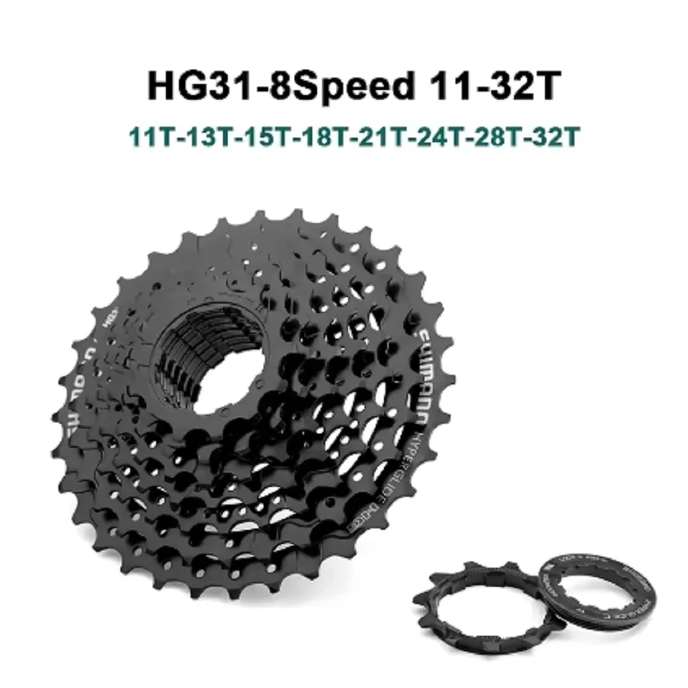 Bicycle Cassette Shimano 8 Speed HG31 CS-HG31-8 11-32/34T Mountain Bike MTB Folding MTB Bike Parts HG31-8
