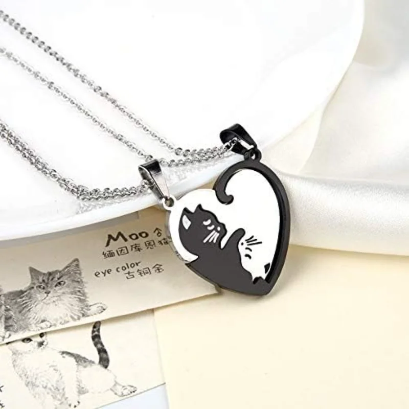 Collana Gatto 3D Per Donne - Ciondolo Carino In Lega, Catena 52 Cm, Regalo Per Amanti Gatti In Scatola E Borsa Di Velluto