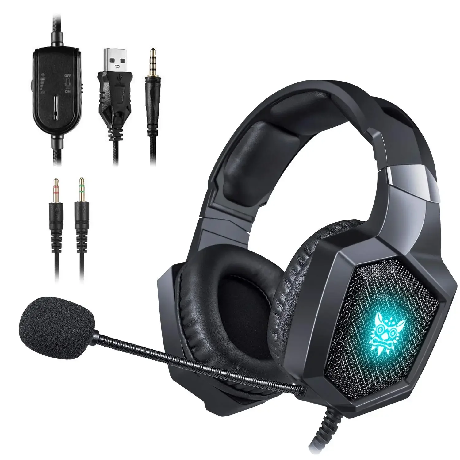 Onikuma K8 Gaming Headset Wired Stereo Headphone for PS4/PC/Xbox Controller/Laptop/iPad/Nintendo Switch Over-Ear Headphones